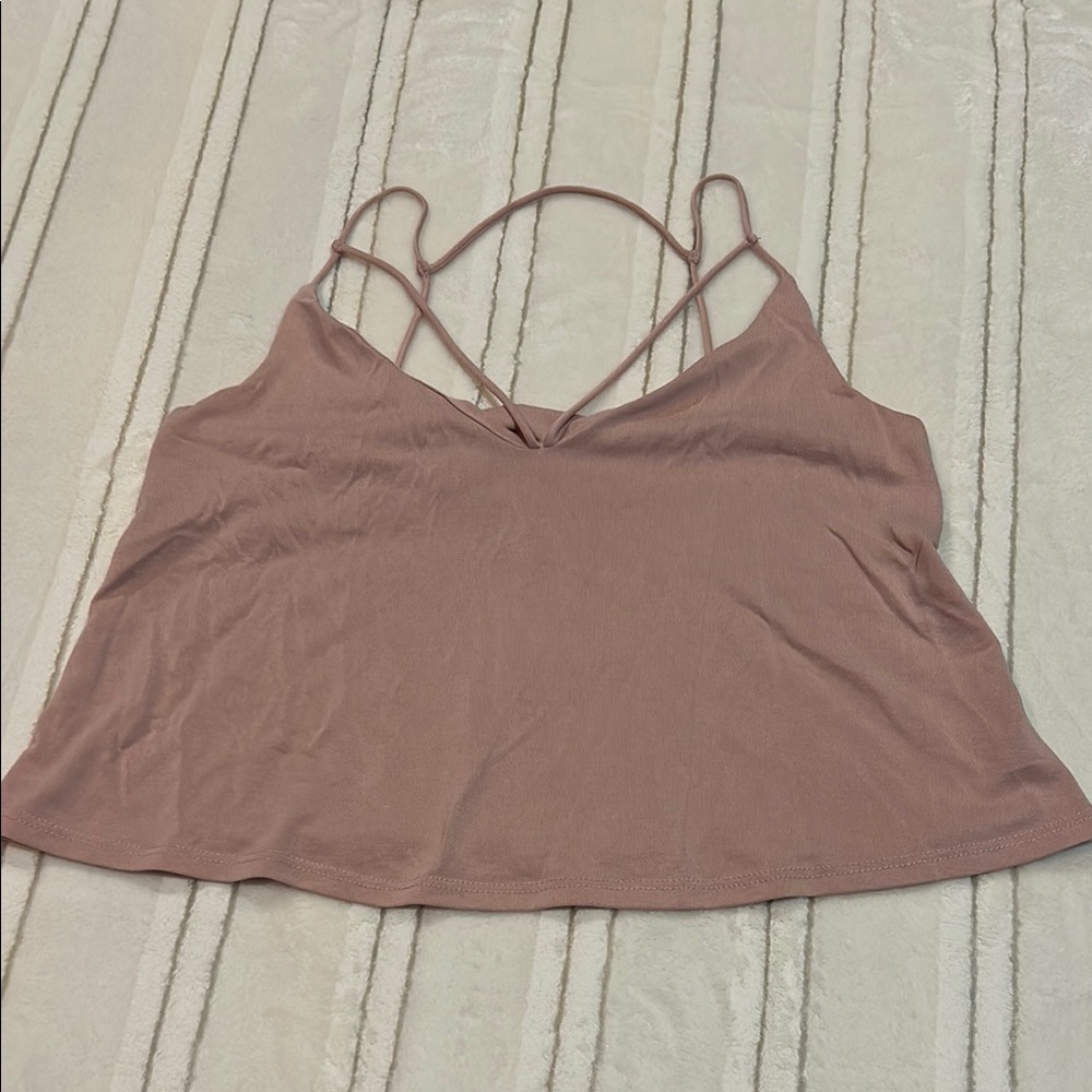 Timing Pink Sleeveless Crop Camisole
